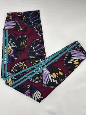 Adidas x Farm Rio Butterfly Leggings in Black/Amazon Red/Energy Ink